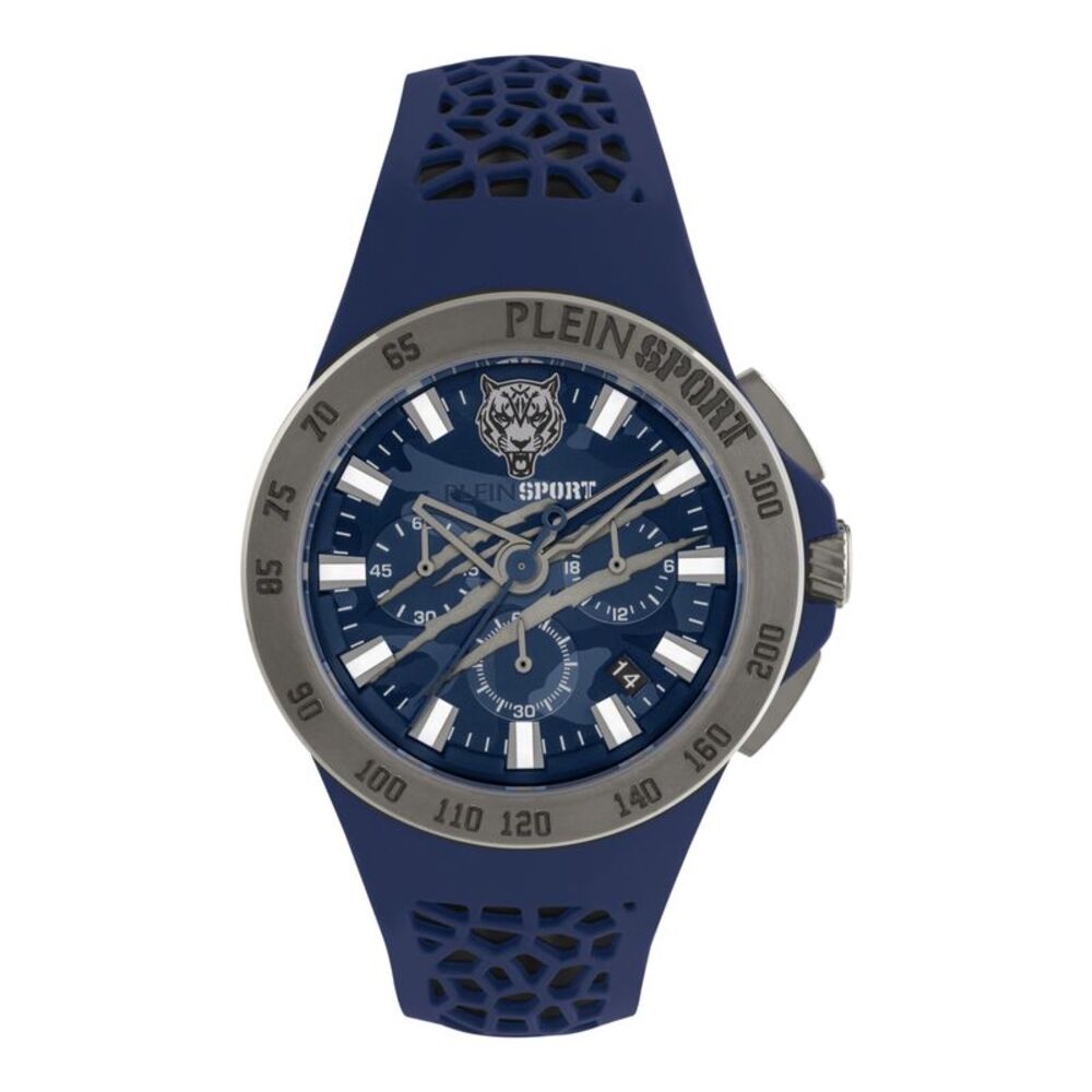 Plein Sport Thunderstorm Chrono Silicone Watch Grey Mens